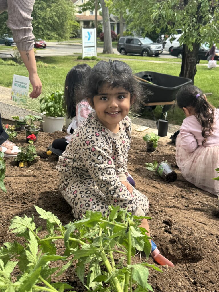Gardening at what we think is the "best preschool bergen county"